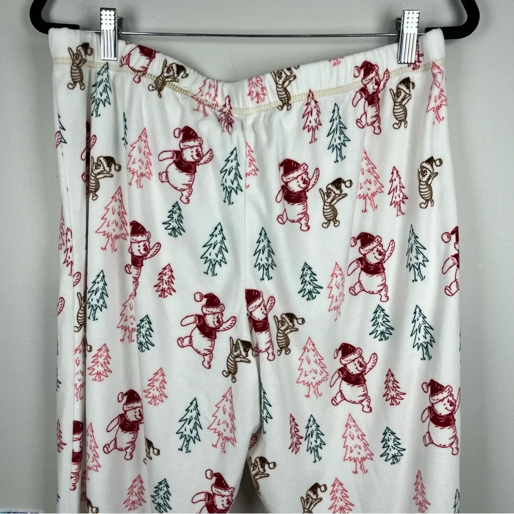 Disney Winnie the Pooh Women's Soft Christmas Top Pants Pajama Set 2-Piece Large - Picture 12 of 13